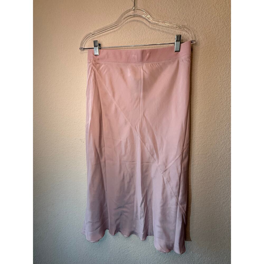ATM Bias-Cut SILK Midi Skirt Pink Lilac - Picture 3 of 4